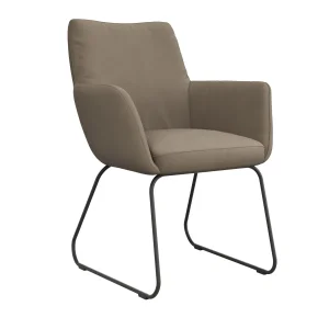 Alternative view of Armlehnstuhl Nashfield - Leder, Taupe