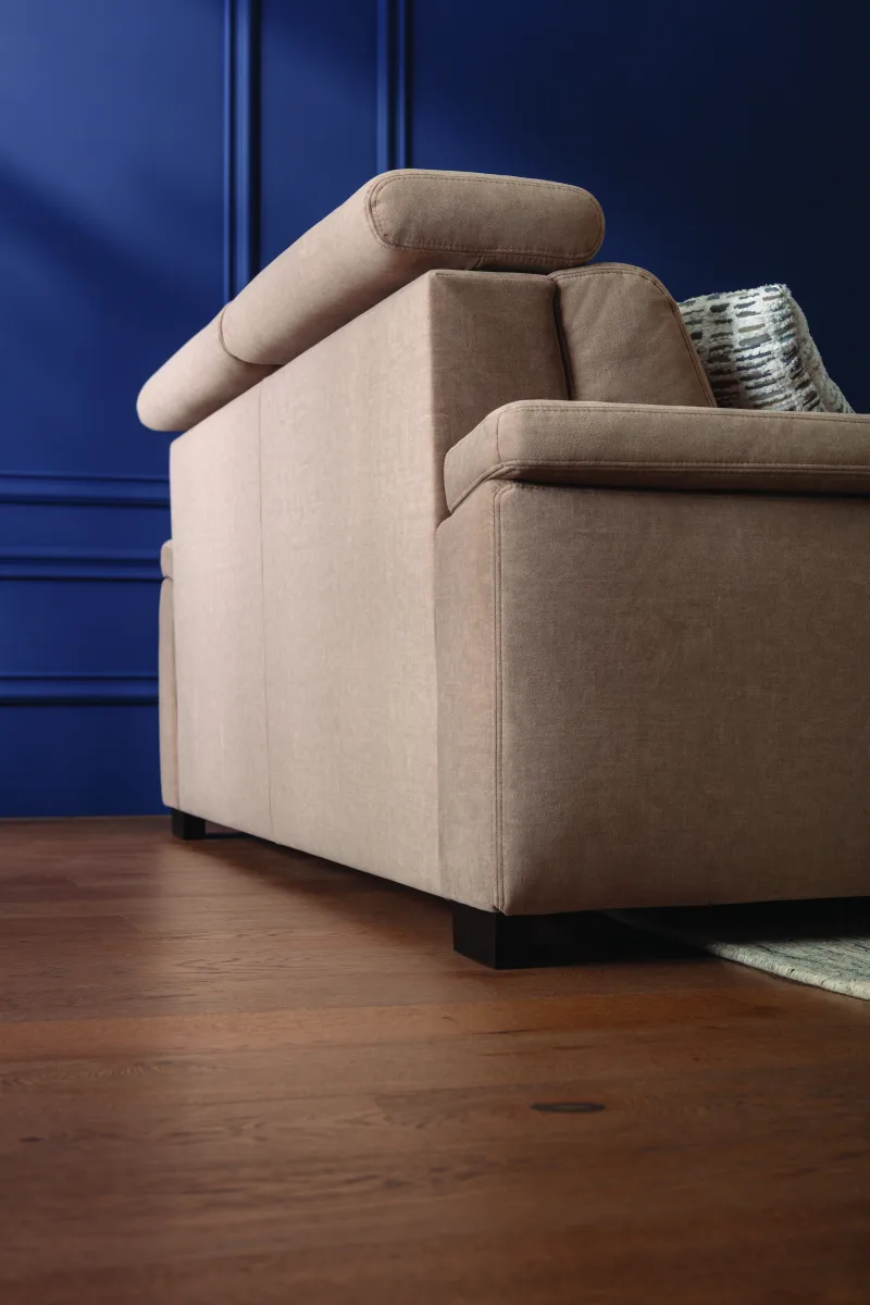 Sofa Lakeville 3 - inkl. Schlaffunktion und Kopfstütze verstellbar, Stoff, Haselnuss – Bild 3