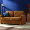 Sofa Lakeville 1 - inkl. Schlaffunktion, Gestell schwarz, Stoff, Senfgelb – Bild 4