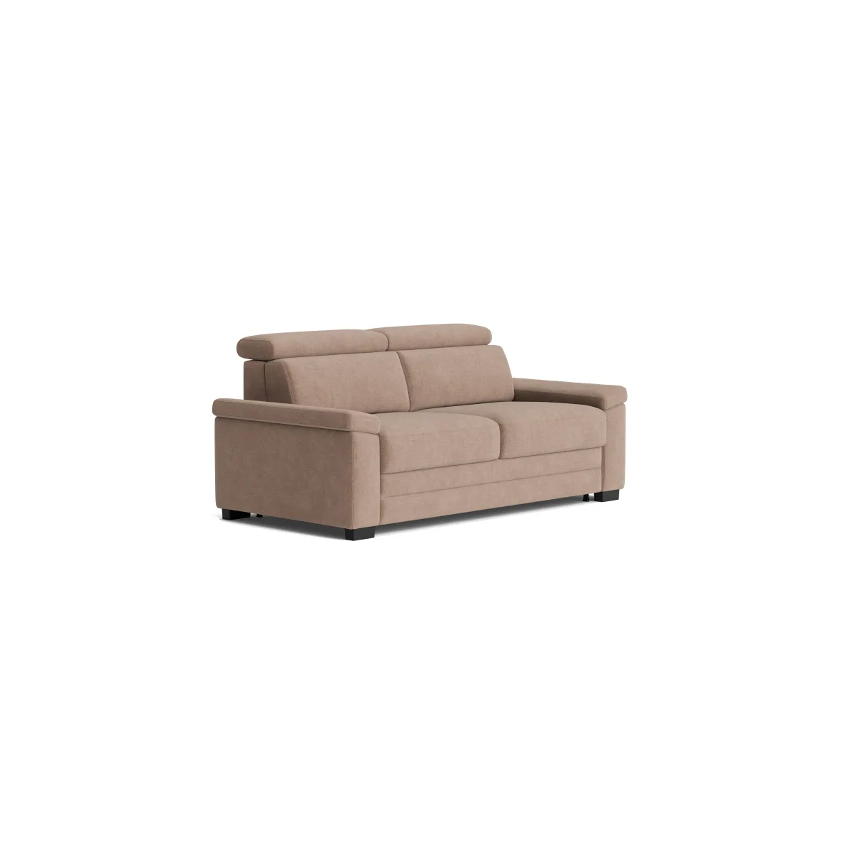 Sofa Lakeville 3 - inkl. Schlaffunktion und Kopfstütze verstellbar, Stoff, Haselnuss