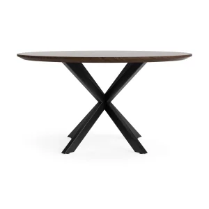 Esstisch Clifton - LB ca. 140x140 cm, Wildeiche smooth black, Legno mushroom