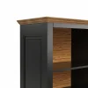 Bücherschrank Louisiana - teilmassiv, Schwarzgrau – Bild 3