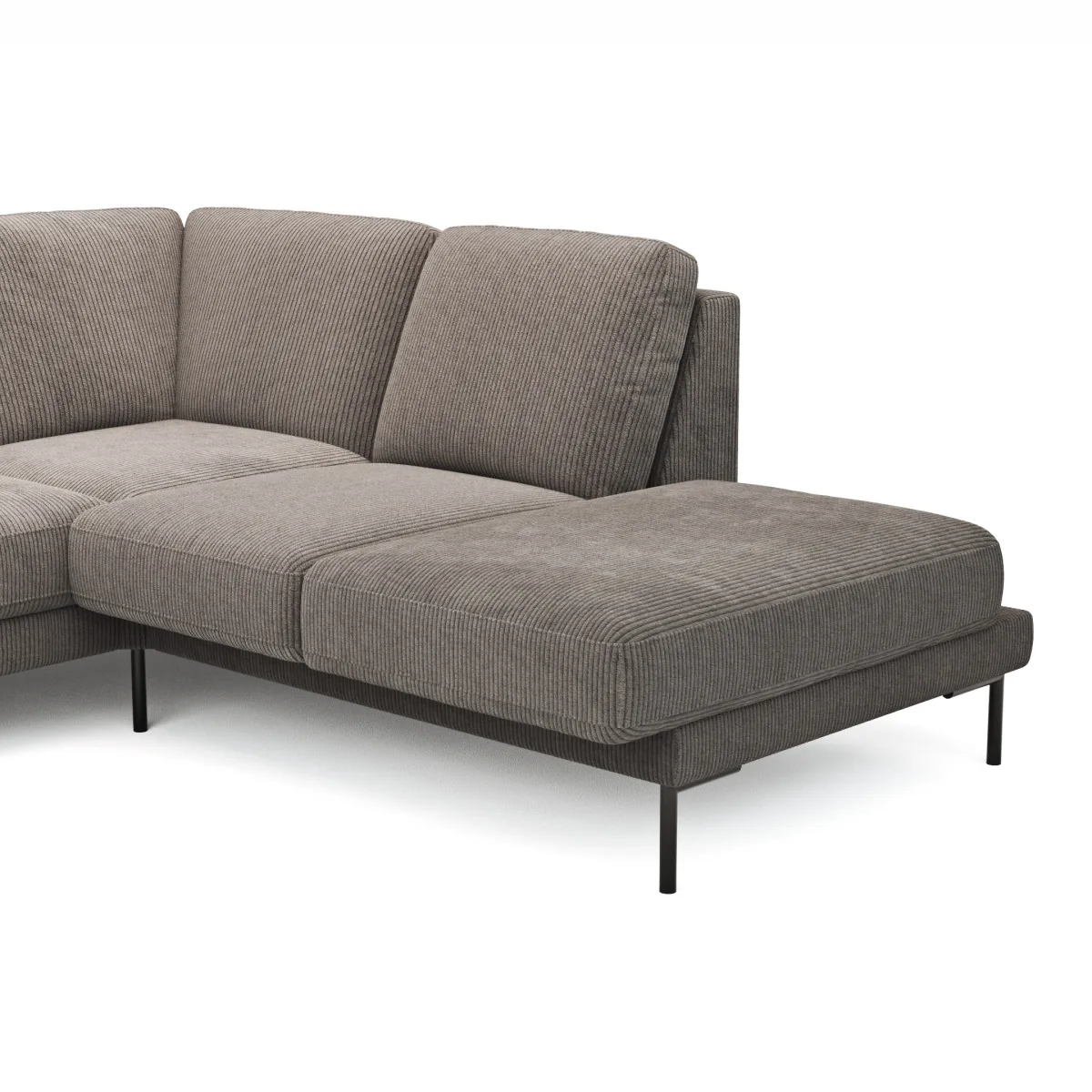 Ecksofa Rockport A - 2,5-Sitzer mit Ecke rechts, inkl. Sitzauszug (motorisch) und Armlehne klappbar, Stoff, Braun – Bild 3