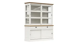 Buffetschrank Louisiana - mit Schiebetüren, teilmassiv, Weiß
