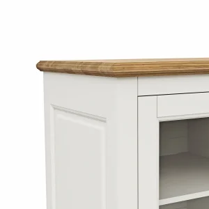 Alternative view of Highboard Louisiana - teilmassiv, Weiß