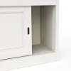 Schiebetürenschrank Louisiana - teilmassiv, Weiß – Bild 3