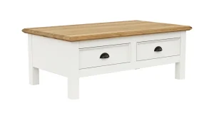 Couchtisch Louisiana - LBH ca. 70x120x45 cm, Weiß