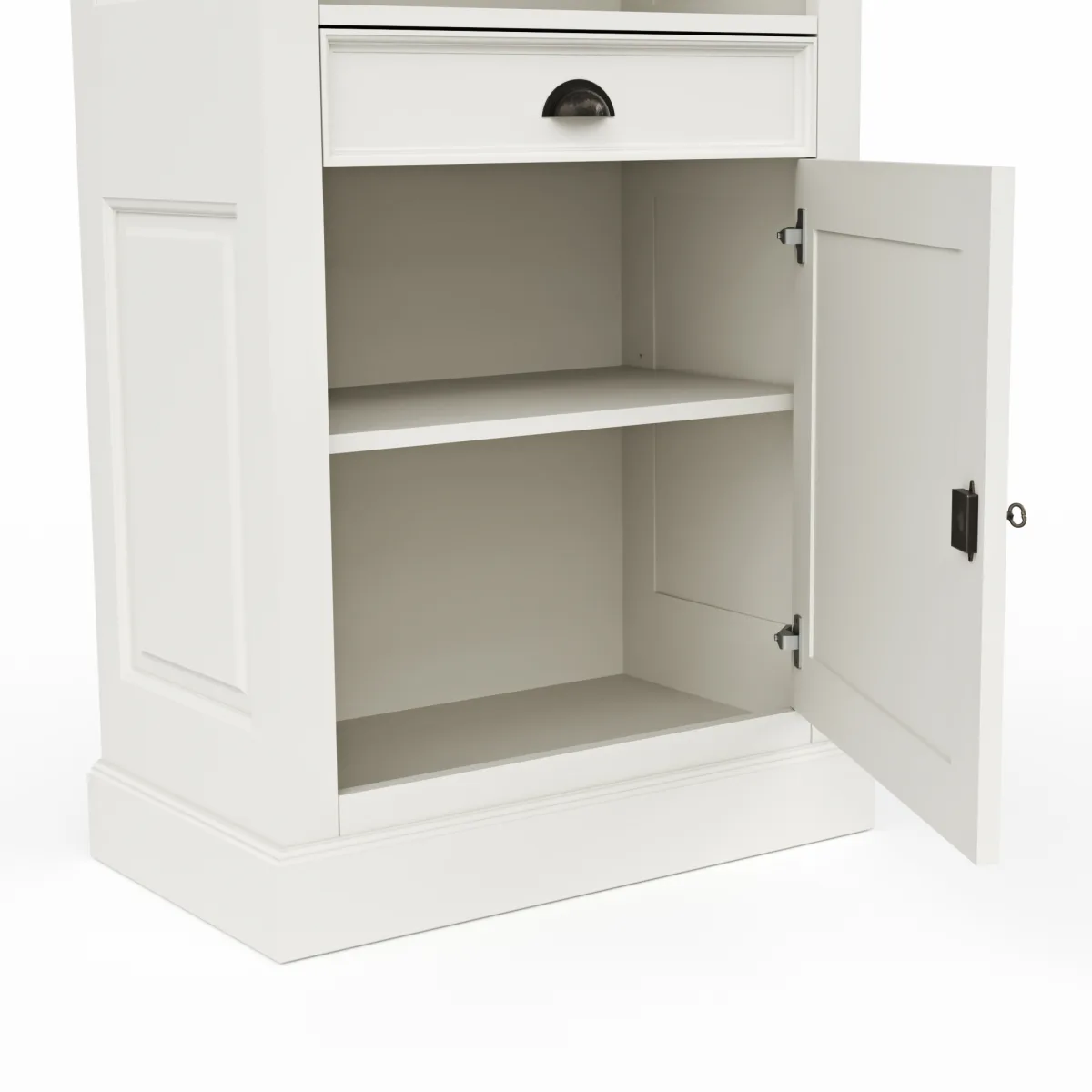 Bücherschrank Louisiana - teilmassiv, Weiß – Bild 3