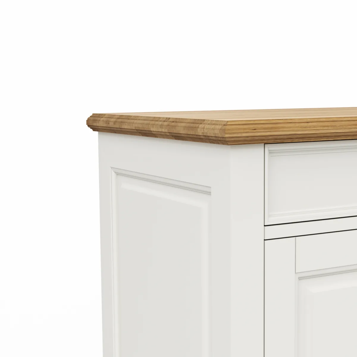 Sideboard Louisiana - teilmassiv, Weiß – Bild 3
