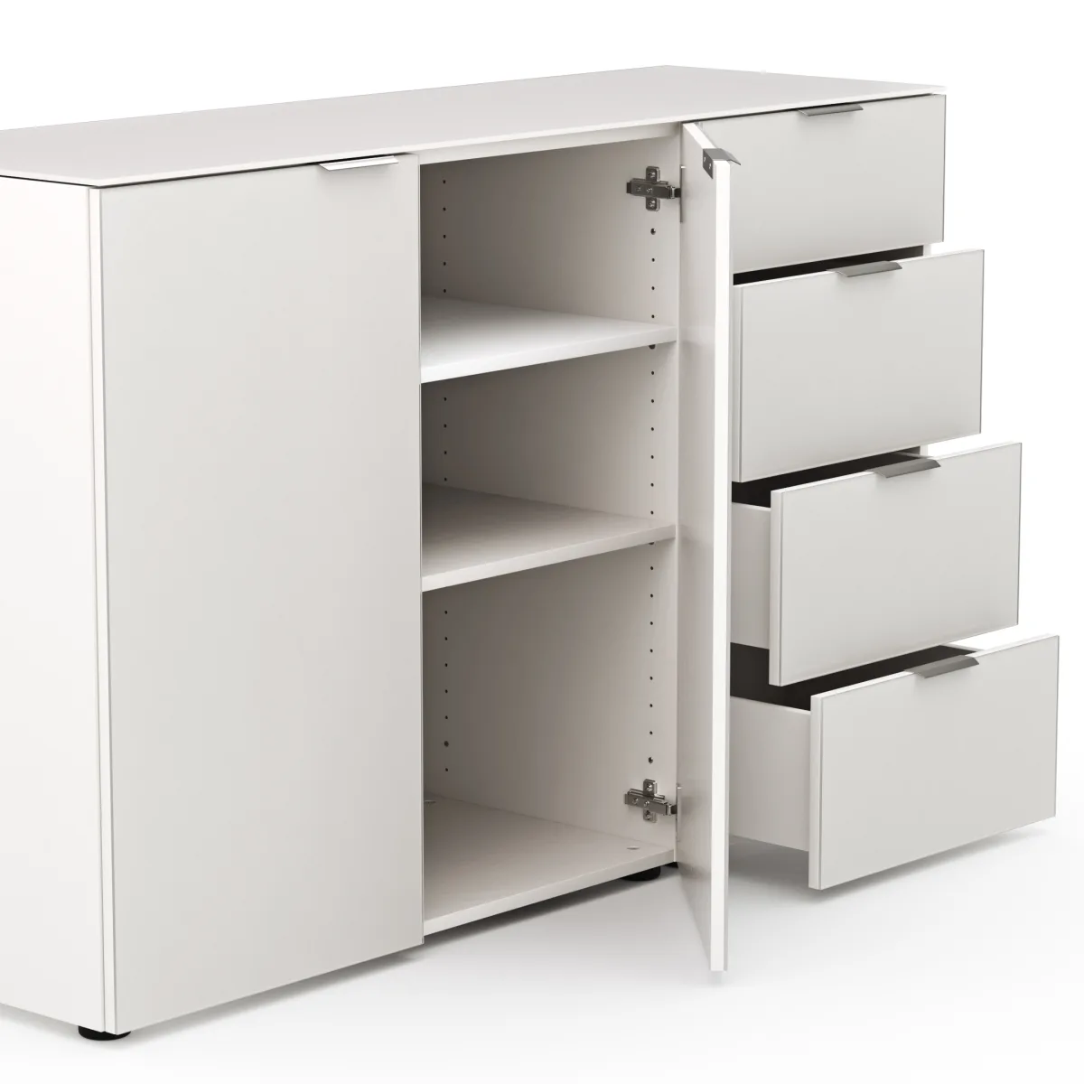 Kommode Colorado Beimöbel - BHT ca. 135x87x43 cm, Offwhite – Bild 4