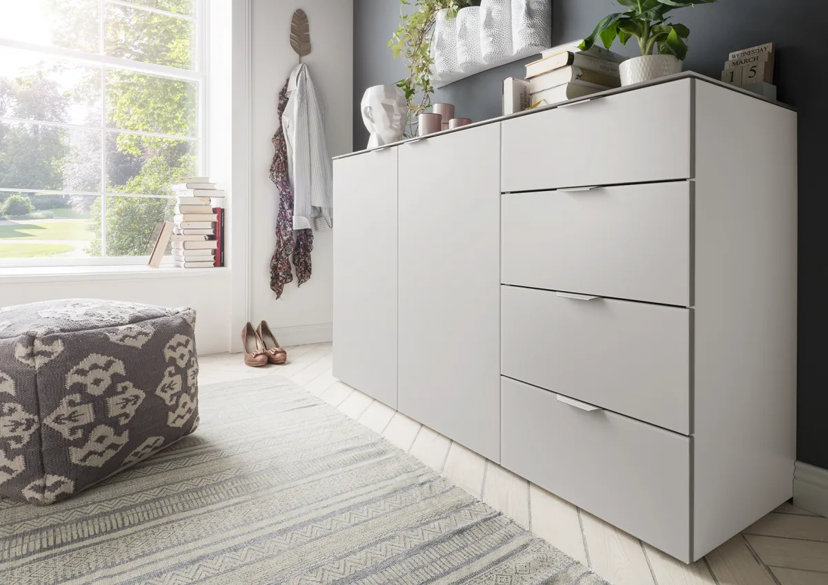 Kommode Colorado Beimöbel - BHT ca. 135x87x43 cm, Offwhite – Bild 5