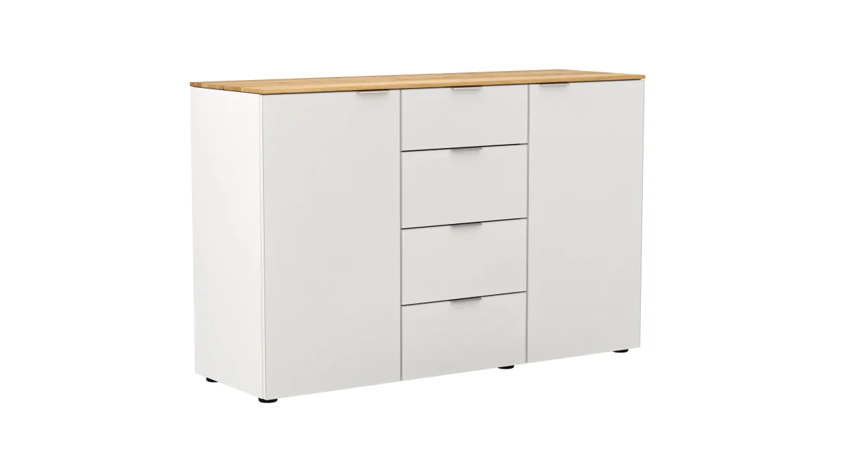 Kommode Colorado Beimöbel - BHT ca. 135x87x43 cm, Weiß – Bild 2