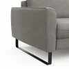 Sofa Avela - 3-Sitzer inkl. Kopfteil verstellbar, Leder, Steingrau – Bild 4