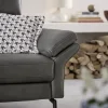 Sofa Atella - 3-Sitzer, inklusive Kopfteilverstellung, Leder, Anthrazit – Bild 4