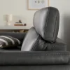 Sofa Atella - 2,5-Sitzer, inklusive Kopfteilverstellung, Leder, Anthrazit – Bild 3