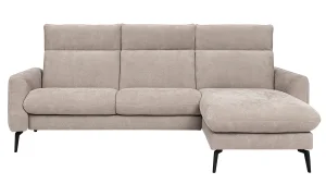 Alternative view of Ecksofa Avela - 2,5-Sitzer mit Longchair rechts inkl. Kopfteile verstellbar und Longchair verstellbar (motorisch), Stoff, Bisquit