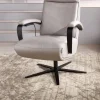 Relaxsessel Avela Relax - Größe L, Kopf-/ Fußteil und Rückenlehne verstellbar, Leder, Steingrau – Bild 3