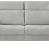 Sofa Avela - 2-Sitzer inkl. Kopfteil verstellbar, Leder, Steingrau – Bild 2