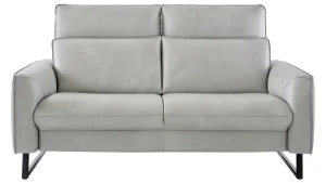 Alternative view of Sofa Avela - 2-Sitzer inkl. Kopfteil verstellbar, Leder, Steingrau