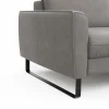 Sofa Avela - 2-Sitzer inkl. Kopfteil verstellbar, Leder, Steingrau – Bild 3