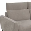 Ecksofa Avela - 2,5-Sitzer mit Longchair rechts inkl. Kopfteile verstellbar, Stoff, Bisquit – Bild 3