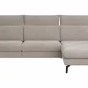 Ecksofa Avela - 2,5-Sitzer mit Longchair rechts inkl. Kopfteile verstellbar, Stoff, Bisquit – Bild 2