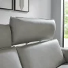 Sofa Avela - 3-Sitzer inkl. Relaxfunktion und Kopfteil verstellbar motorisch, Leder, Steingrau – Bild 4