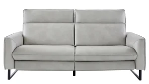 Alternative view of Sofa Avela - 3-Sitzer inkl. Relaxfunktion und Kopfteil verstellbar motorisch, Leder, Steingrau