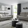 Sofa Avela - 3-Sitzer inkl. Relaxfunktion und Kopfteil verstellbar motorisch, Leder, Steingrau – Bild 5