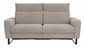Sofa Avela - 2-Sitzer inkl. Sitzvorzug motorisch und Kopfteil verstellbar, Stoff, Bisquit