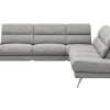 Ecksofa San Fernando – Ecke links mit 2-Sitzer, Armlehne verstellbar, Rückenlehne/Sitztiefe verstellbar, Stoff, Grau – Bild 2