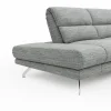 Ecksofa San Fernando – Ecke links mit 2-Sitzer, Armlehne verstellbar, Rückenlehne/Sitztiefe verstellbar, Stoff, Eisblau – Bild 4