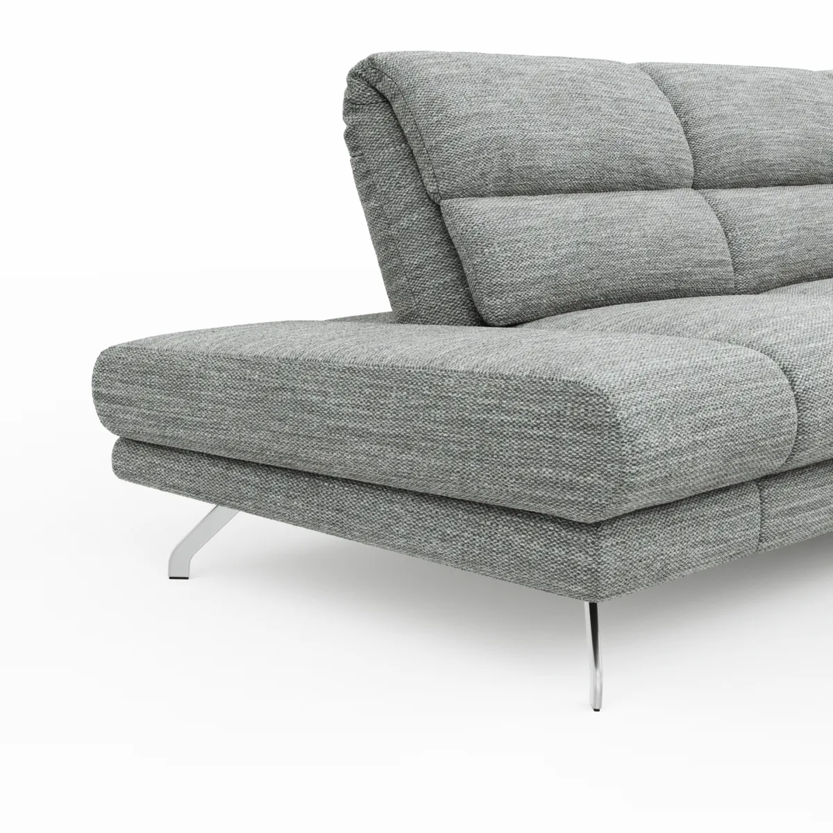 Ecksofa San Fernando – Ecke links mit 2-Sitzer, Armlehne verstellbar, Rückenlehne/Sitztiefe verstellbar, Stoff, Eisblau – Bild 4