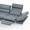 Ecksofa San Fernando - 2-Sitzer mit Ecke rechts, Armlehne verstellbar, Rückenlehne/Sitztiefe verstellbar, Relaxfunktion motorisch, Leder, Eisenrau – Bild 3