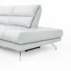 Ecksofa San Fernando - 2-Sitzer mit Ecke rechts, Armlehne verstellbar, Rückenlehne/Sitztiefe verstellbar, Relaxfunktion motorisch, Leder, Eisblau – Bild 4