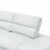 Ecksofa San Fernando - 2-Sitzer mit Ecke rechts, Armlehne verstellbar, Rückenlehne/Sitztiefe verstellbar, Relaxfunktion motorisch, Leder, Eisblau – Bild 3