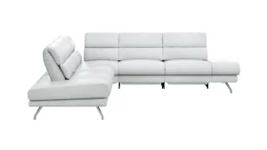 Alternative view of Ecksofa San Fernando - 2-Sitzer mit Ecke rechts, Armlehne verstellbar, Rückenlehne/Sitztiefe verstellbar, Relaxfunktion motorisch, Leder, Eisblau