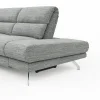 Ecksofa San Fernando - 2-Sitzer mit Ecke rechts, Armlehne verstellbar, Rückenlehne/Sitztiefe verstellbar, Relaxfunktion motorisch, Stoff, Eisblau – Bild 4