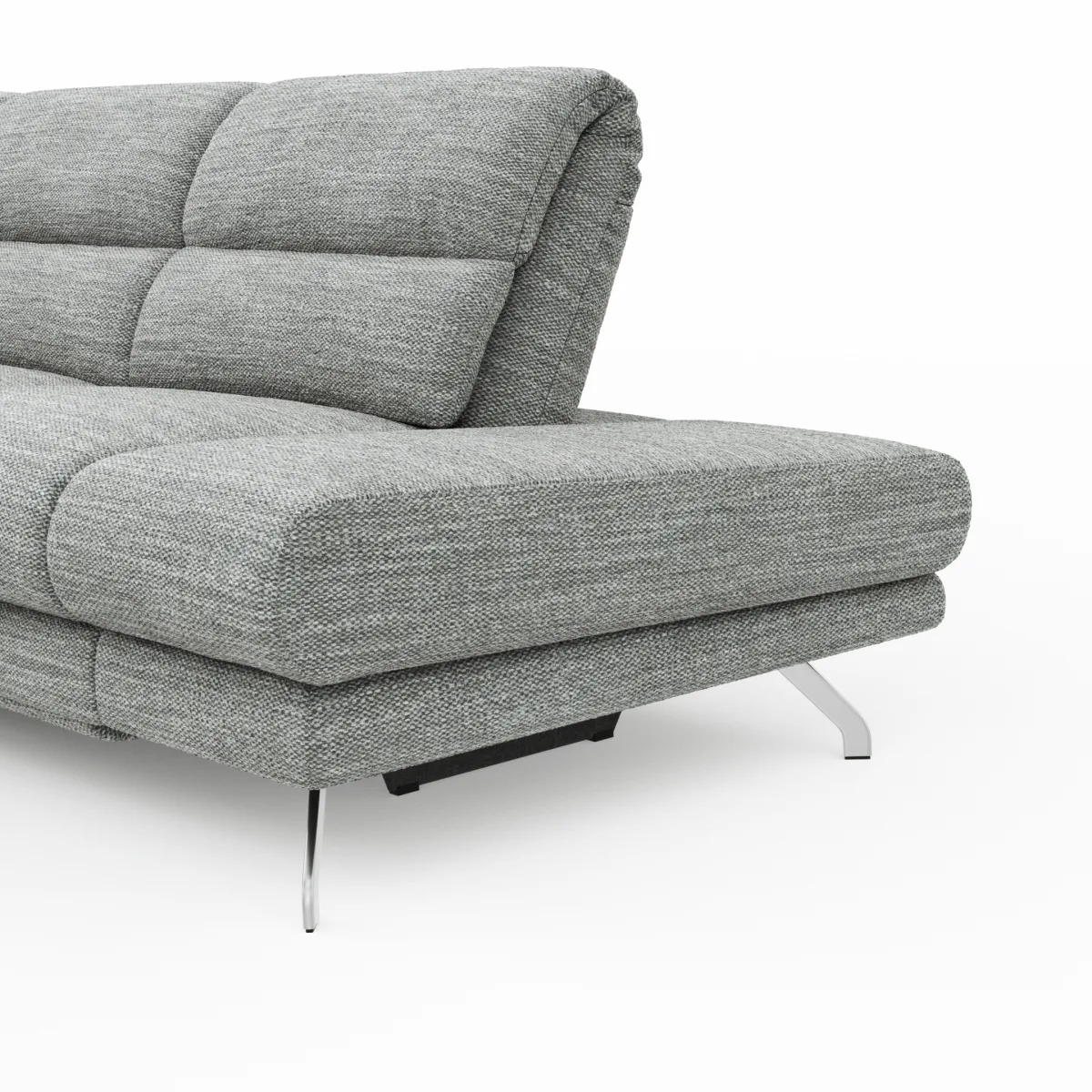 Ecksofa San Fernando - 2-Sitzer mit Ecke rechts, Armlehne verstellbar, Rückenlehne/Sitztiefe verstellbar, Relaxfunktion motorisch, Stoff, Eisblau – Bild 4