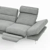 Ecksofa San Fernando - 2-Sitzer mit Ecke rechts, Armlehne verstellbar, Rückenlehne/Sitztiefe verstellbar, Relaxfunktion motorisch, Stoff, Eisblau – Bild 3