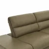 Ecksofa San Fernando – Ecke links mit 2-Sitzer, Armlehne verstellbar, Rückenlehne/Sitztiefe verstellbar, Relaxfunktion motorisch, Leder, Braungrün – Bild 3
