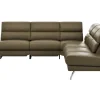 Ecksofa San Fernando – Ecke links mit 2-Sitzer, Armlehne verstellbar, Rückenlehne/Sitztiefe verstellbar, Relaxfunktion motorisch, Leder, Braungrün – Bild 2