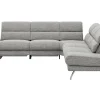 Ecksofa San Fernando – Ecke links mit 2-Sitzer, Armlehne verstellbar, Rückenlehne/Sitztiefe verstellbar, Relaxfunktion motorisch,  Stoff, Grau – Bild 2
