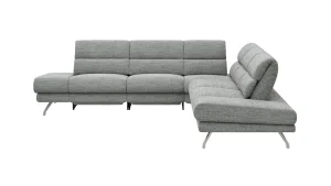 Alternative view of Ecksofa San Fernando – Ecke links mit 2-Sitzer, Armlehne verstellbar, Rückenlehne/Sitztiefe verstellbar,  Relaxfunktion motorisch, Stoff, Eisblau
