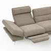 Ecksofa San Fernando – Ecke links mit 2-Sitzer, Armlehne verstellbar, Rückenlehne/Sitztiefe verstellbar,  Relaxfunktion motorisch, Stoff, Latte – Bild 4
