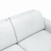 Ecksofa Mendoza – Longchair links mit 2,5-Sitzer, Relaxfunktion motorisch, Bettkasten, Leder, Eisblau – Bild 3