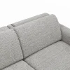 Ecksofa Mendoza – Longchair links mit 2,5-Sitzer, Relaxfunktion motorisch, Bettkasten, Stoff, Grau – Bild 4