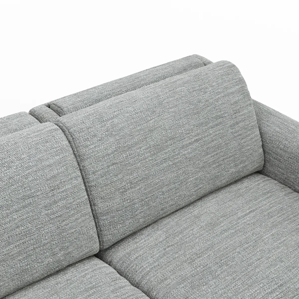 Ecksofa Mendoza – Longchair links mit 2,5-Sitzer, Relaxfunktion motorisch, Bettkasten, Stoff, Eisblau – Bild 4