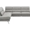 Ecksofa San Fernando - 2-Sitzer mit Ecke rechts, Armlehne verstellbar, Rückenlehne/Sitztiefe verstellbar, Stoff,  Grau – Bild 2