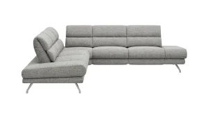 Alternative view of Ecksofa San Fernando - 2-Sitzer mit Ecke rechts, Armlehne verstellbar, Rückenlehne/Sitztiefe verstellbar, Stoff,  Grau